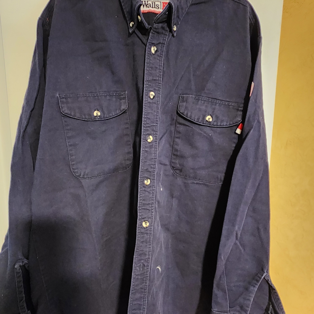 Walls FR Men's Navy Shirt
